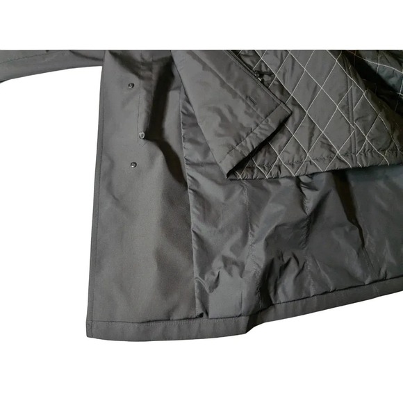 VTG Sanyo Men's Black Trench Coat with Button-Out Liner Size 2XL EUC - Picture 6 of 8